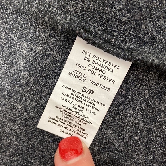 MICHAEL Tyler Full Zip Jacket Gray Black Abstract Patchwork Art To Wear Cardigan - Picture 11 of 16